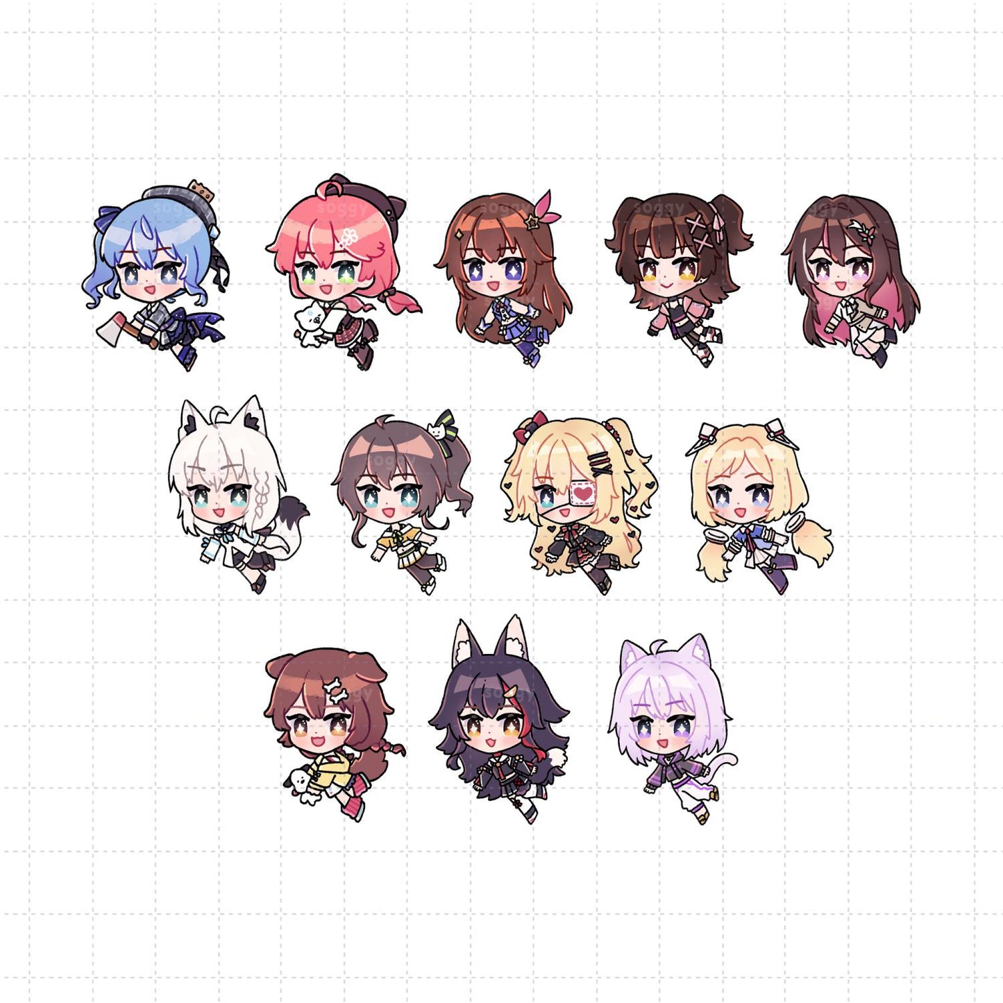 Hololive JP 0, 1, Gamers Charms