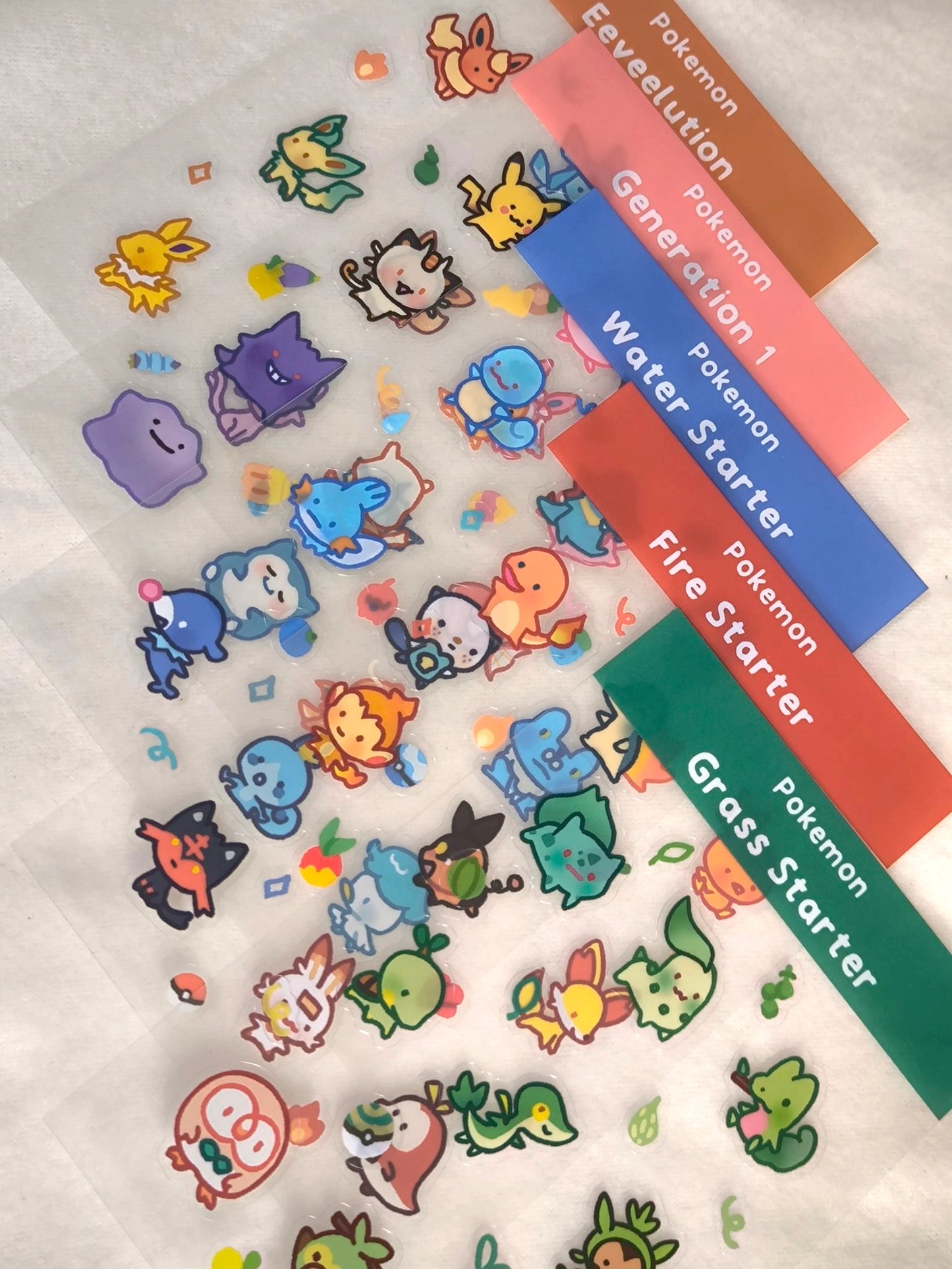 Pokemon Sticker Sheet - Unofficial Fanmerch