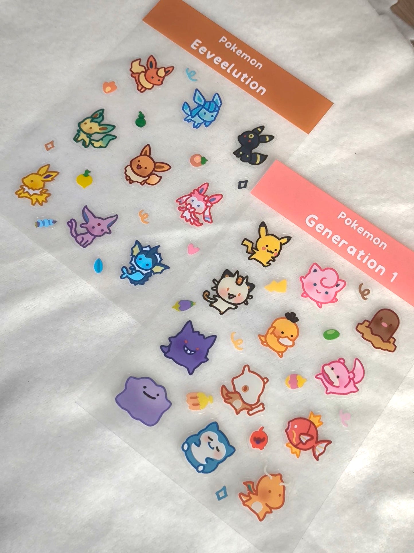 Pokemon Sticker Sheet - Unofficial Fanmerch
