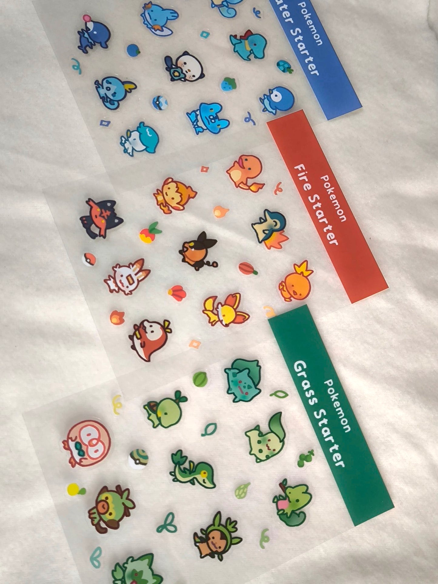 Pokemon Sticker Sheet - Unofficial Fanmerch