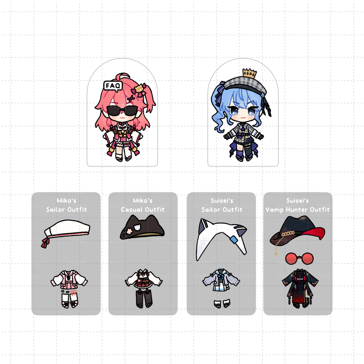 Hololive Micomet Dress Up Magnetic Standee