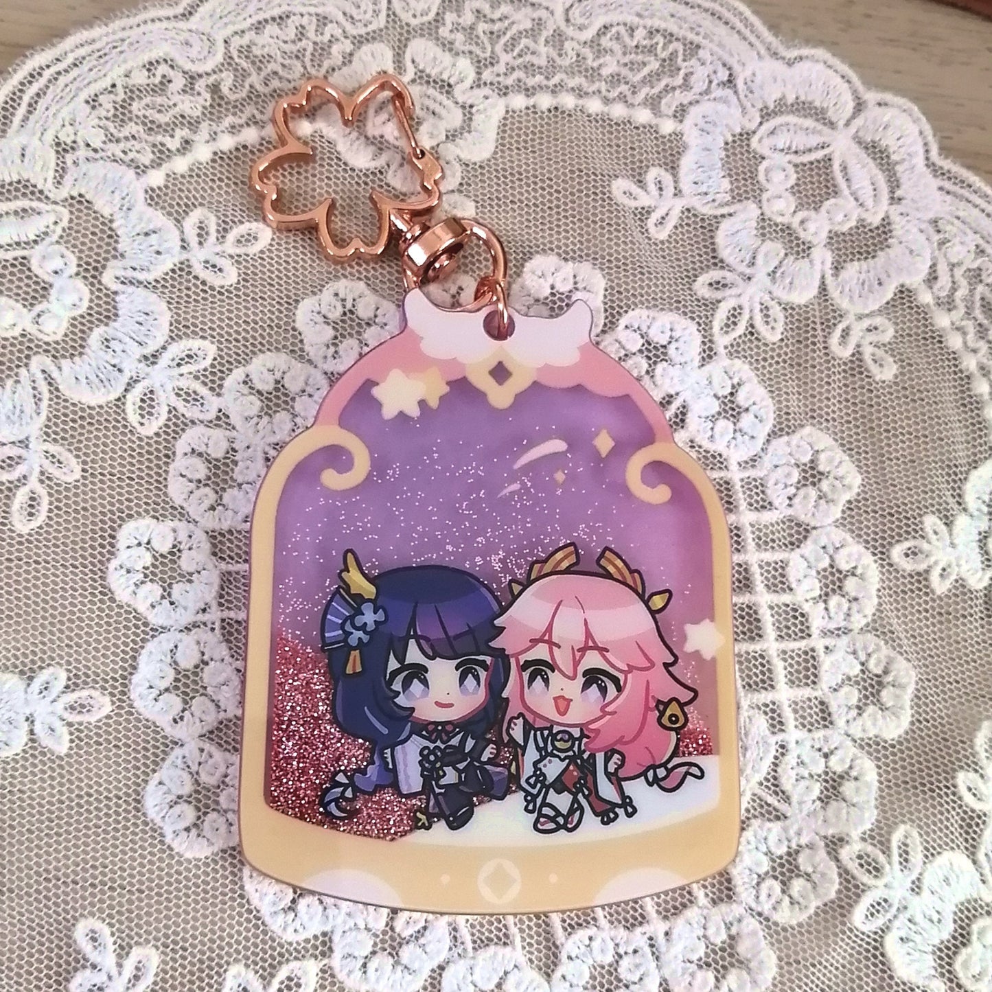 Genshin Raiden & Yae Glitter Charm