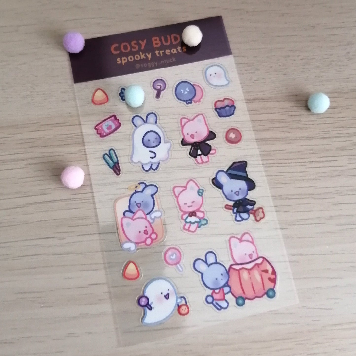 Cosy Buds Halloween Sticker Sheet