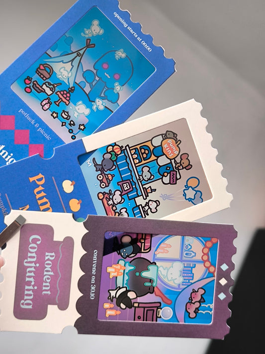 Spooky Rats Film Ticket Print