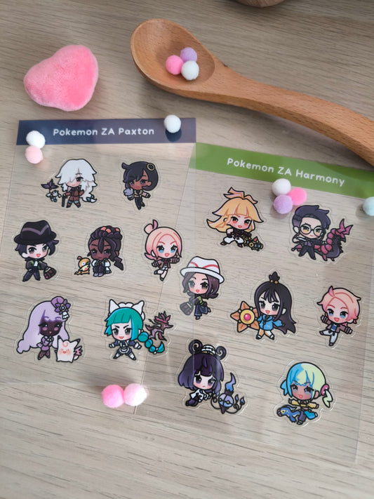 Pokemon ZA Sticker Sheet - Unofficial Fanmerch