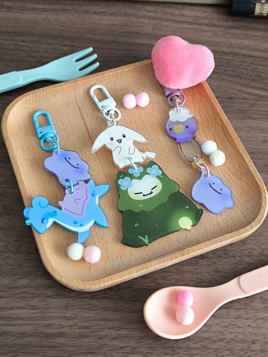 Pokemon Pokopia Charms - Unofficial Fanmerch