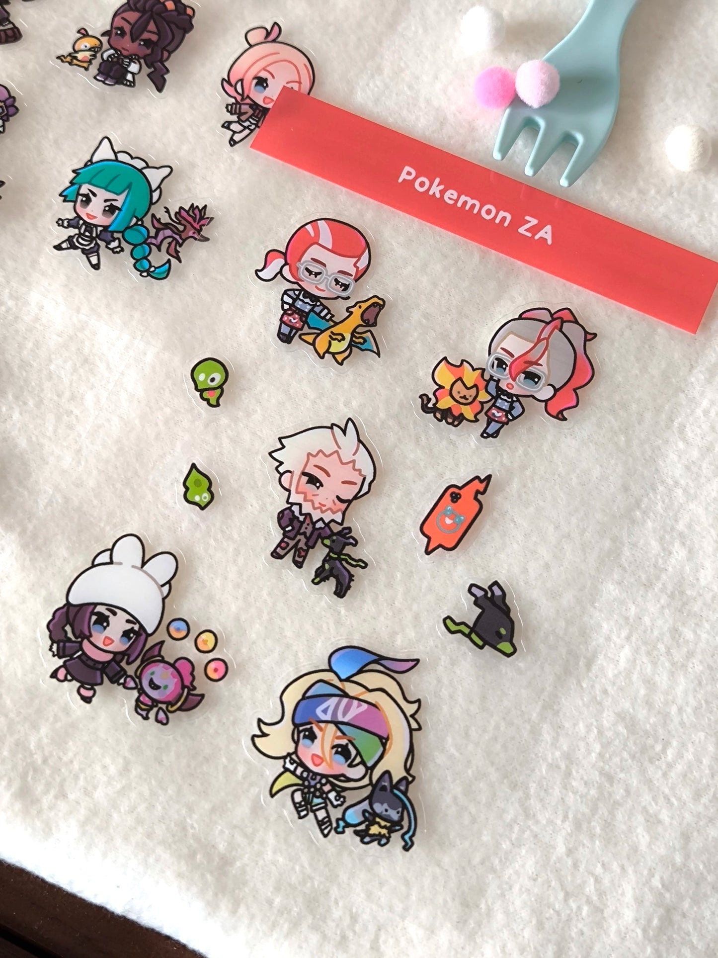 Pokemon ZA Sticker Sheet - Unofficial Fanmerch