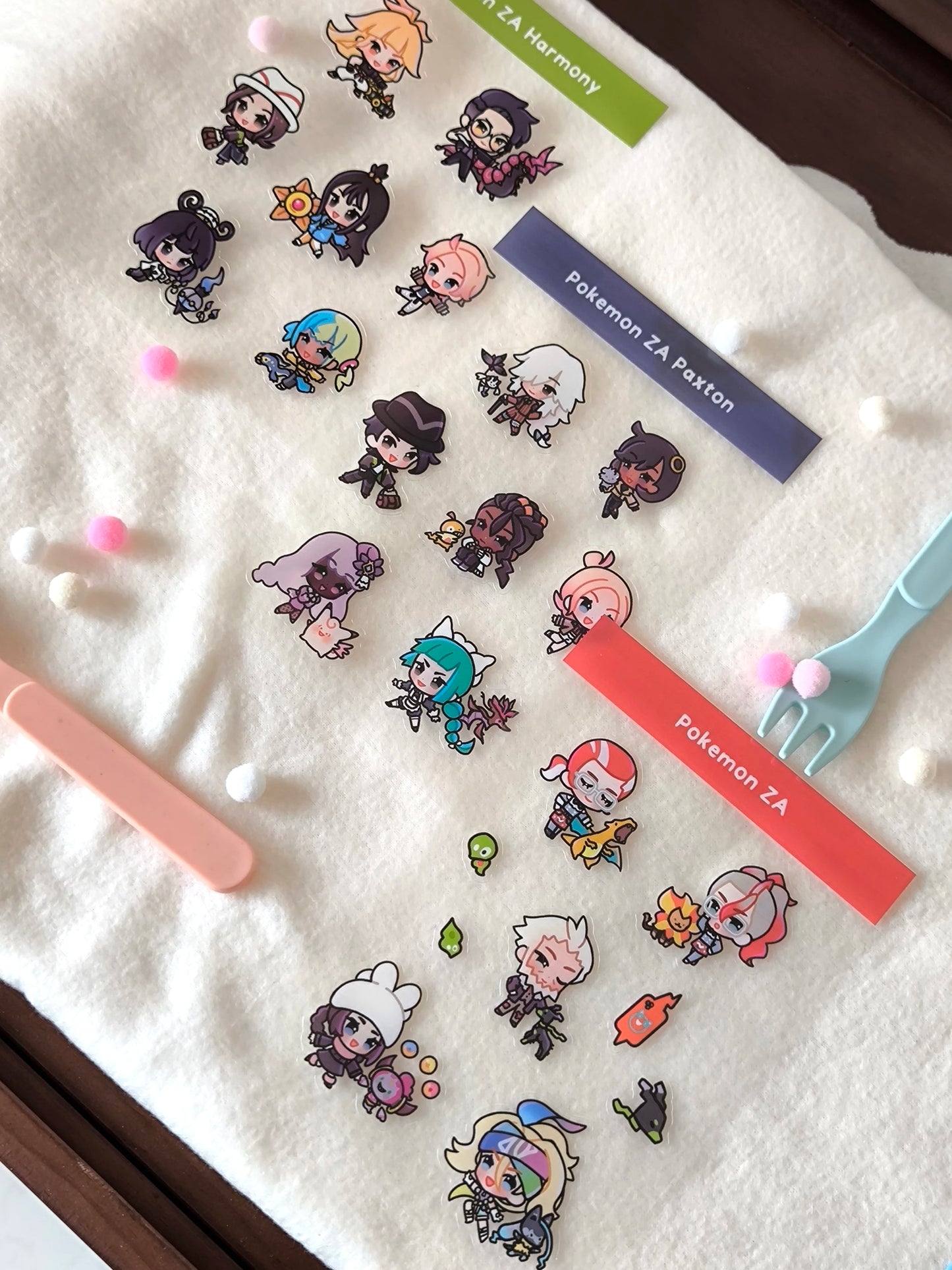 Pokemon ZA Sticker Sheet - Unofficial Fanmerch